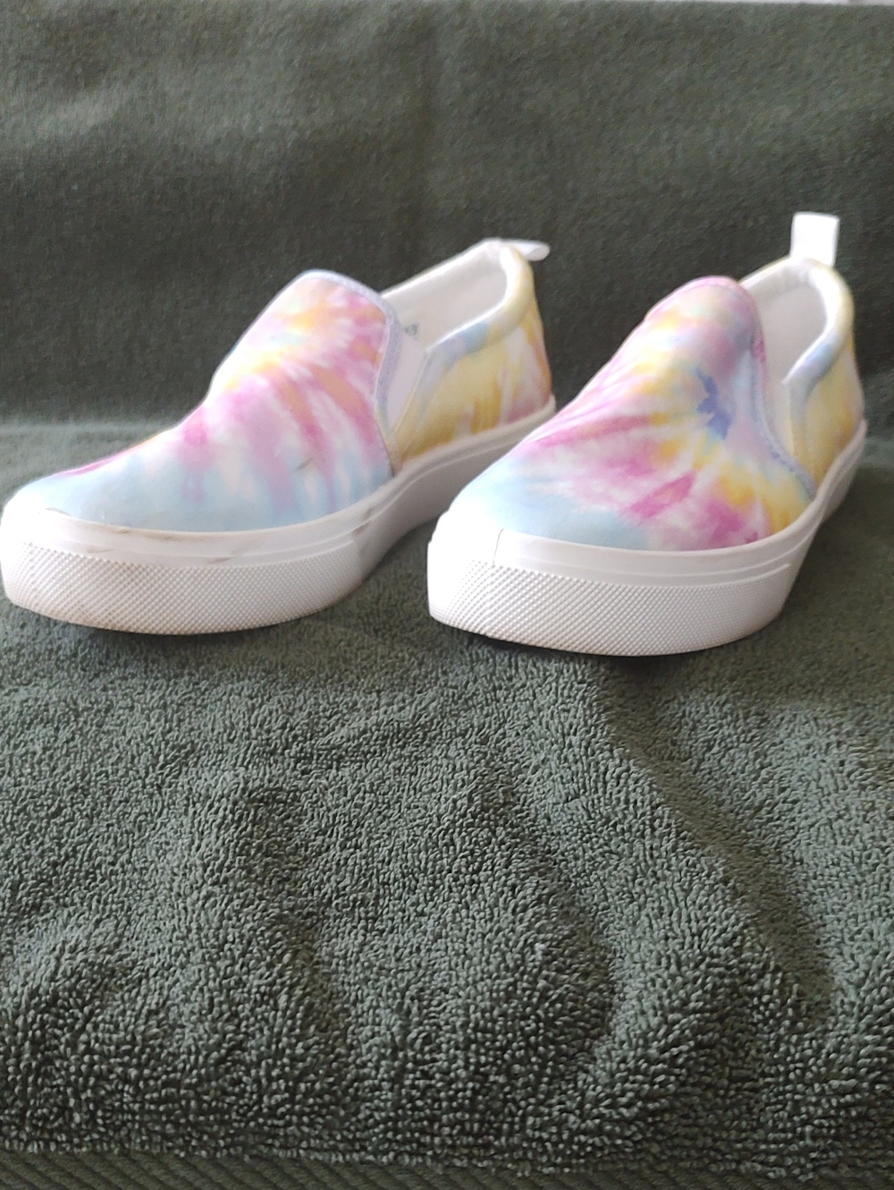 Skechers Women's Pastel Tie-Dye Slip-On Sneakers - Pink, Yellow, Blue